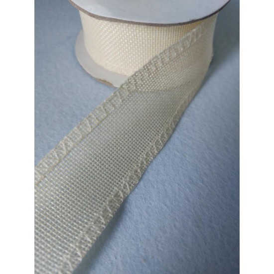 Лента Мешковина/ цв.молочный/ шир.40мм, цена за 1 м